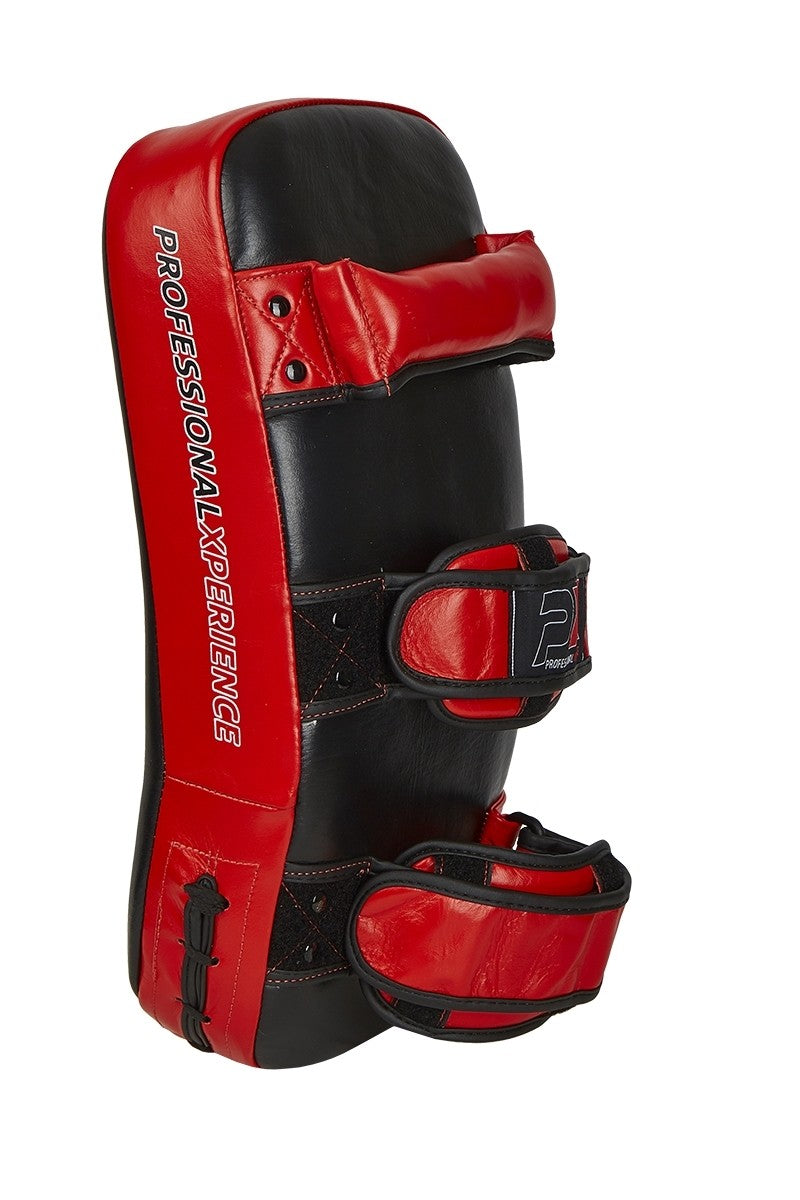 PX Thai Pad (paire) - Arm Makiwara - cuir véritable noir-rouge - pad de frappe, mitaine
