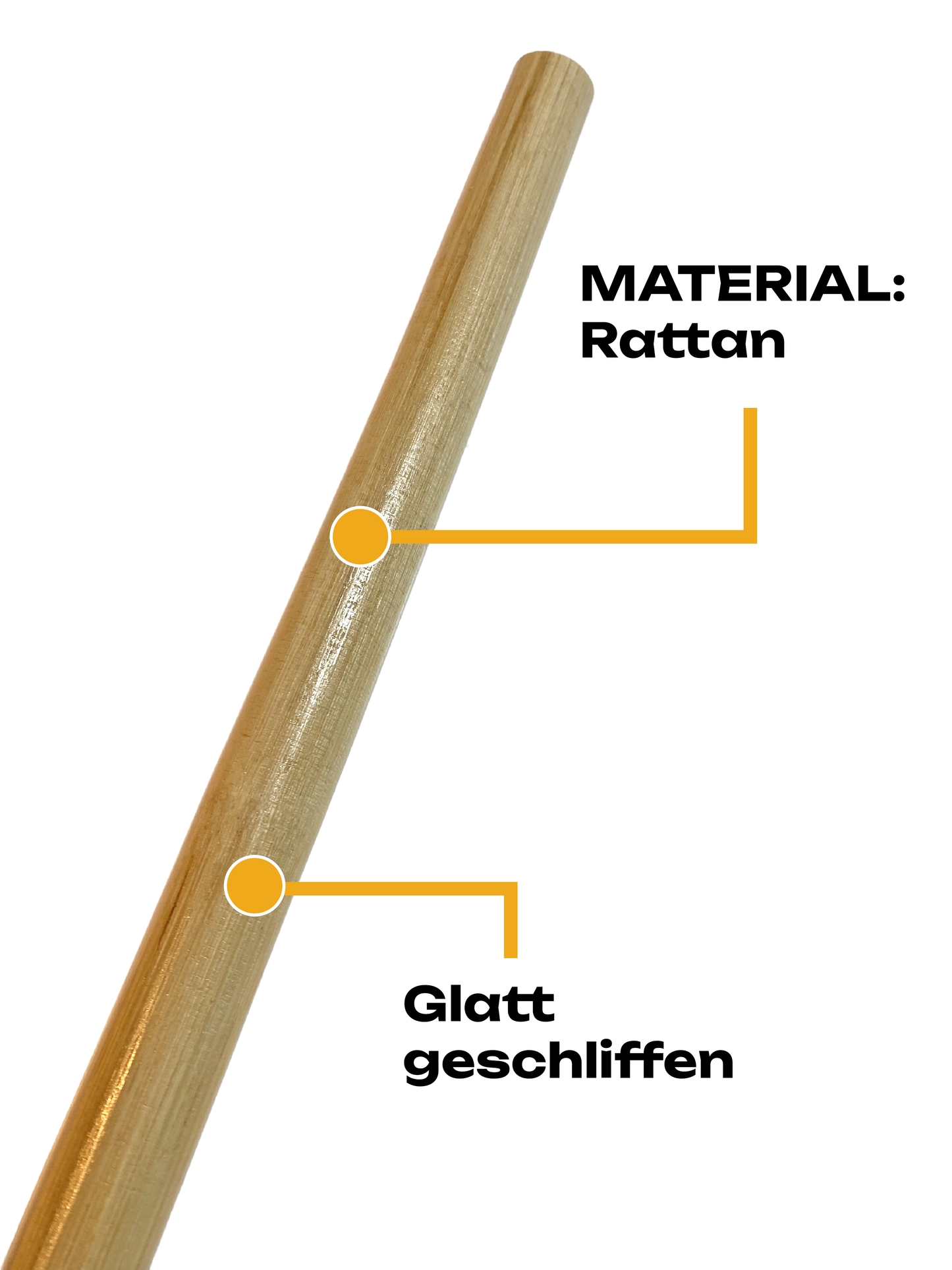 Lot de 10 bâtons d'escrime en rotin léger 65 cm - Bâton Arnis Kali d'entraînement aux armes