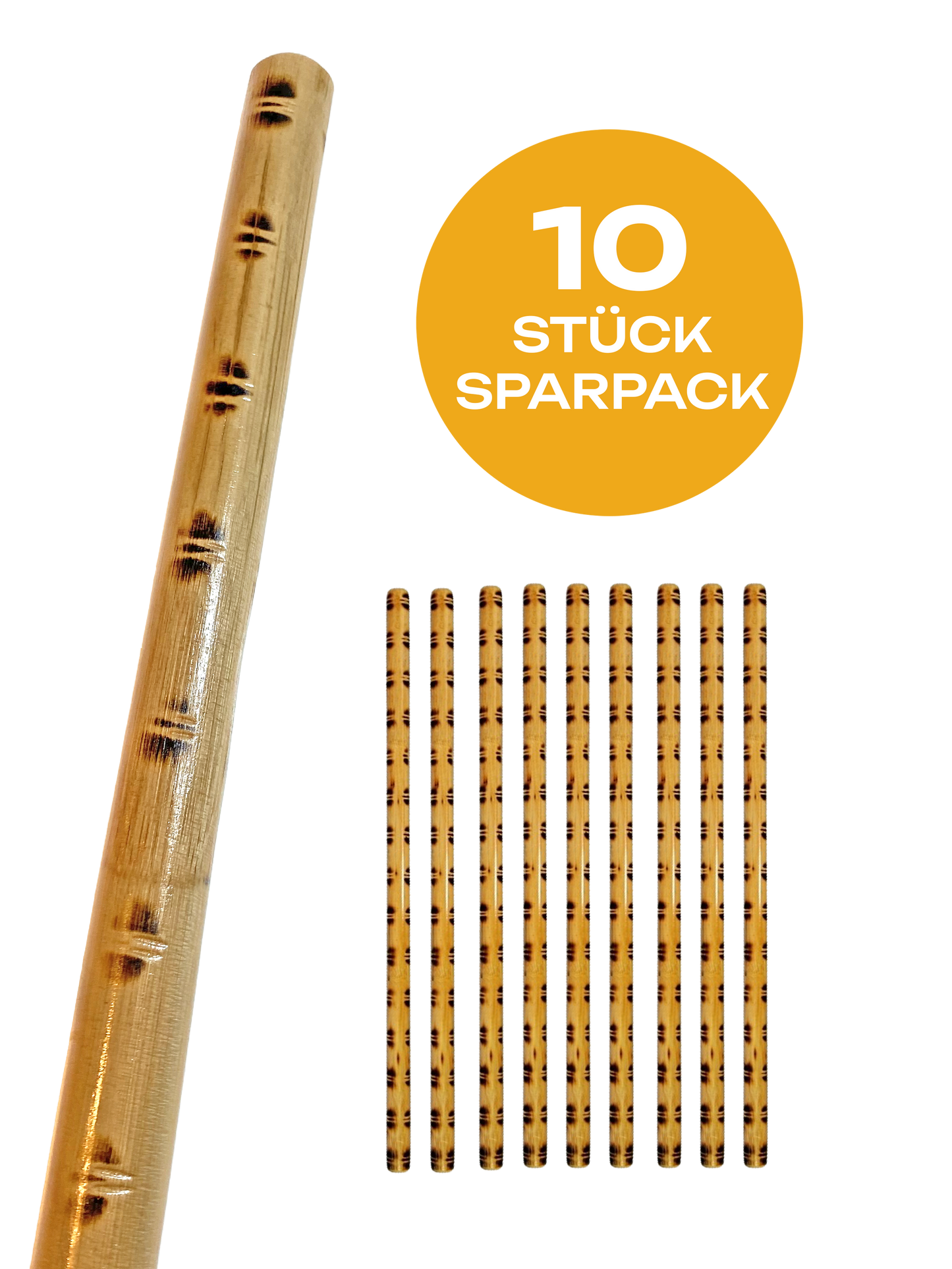 Lot de 10 bâtons d'escrime style tigre 65 cm - Bâton en rotin - Arnis Kali Weapon Training