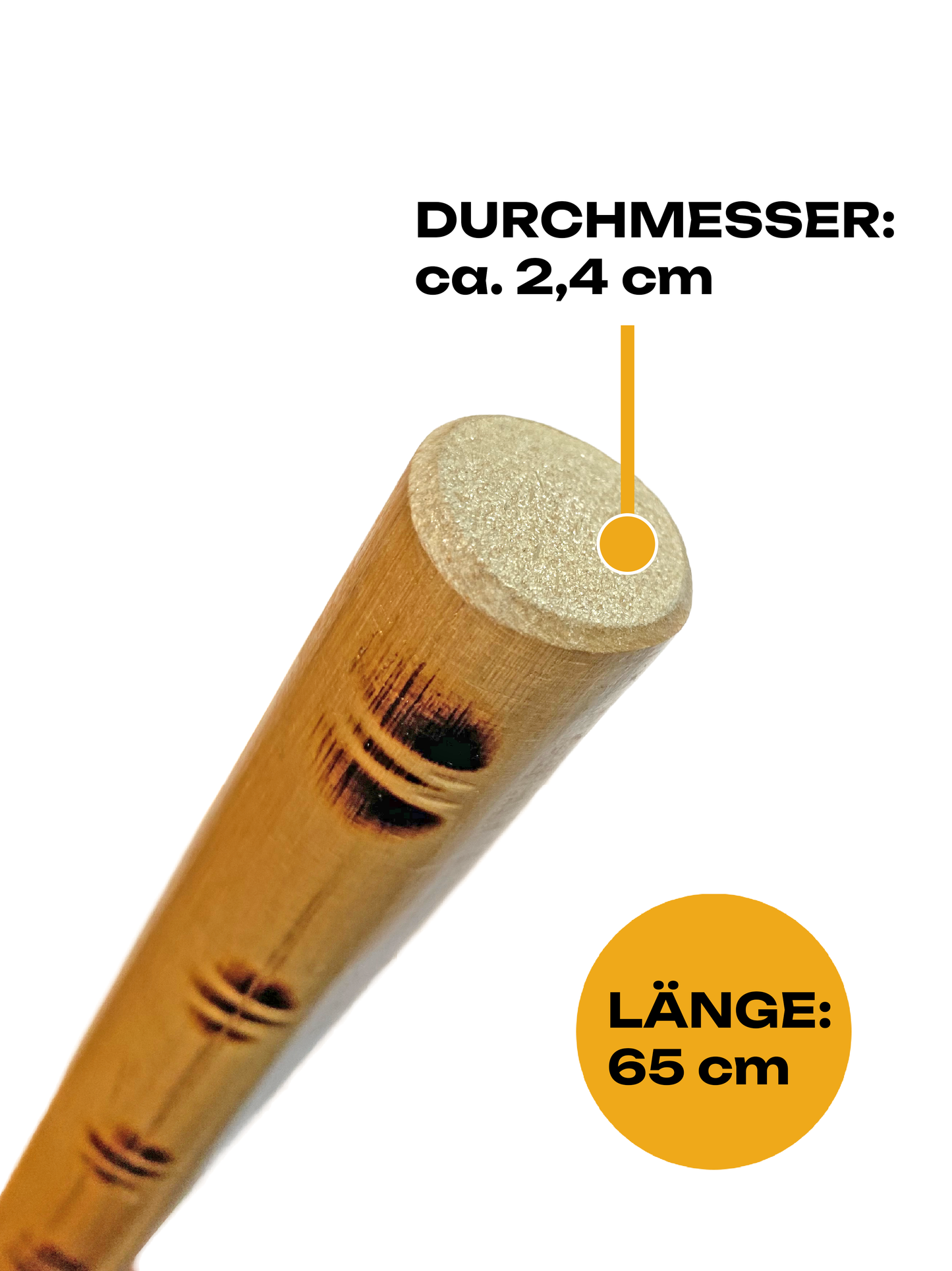 Lot de 10 bâtons d'escrime style tigre 65 cm - Bâton en rotin - Arnis Kali Weapon Training