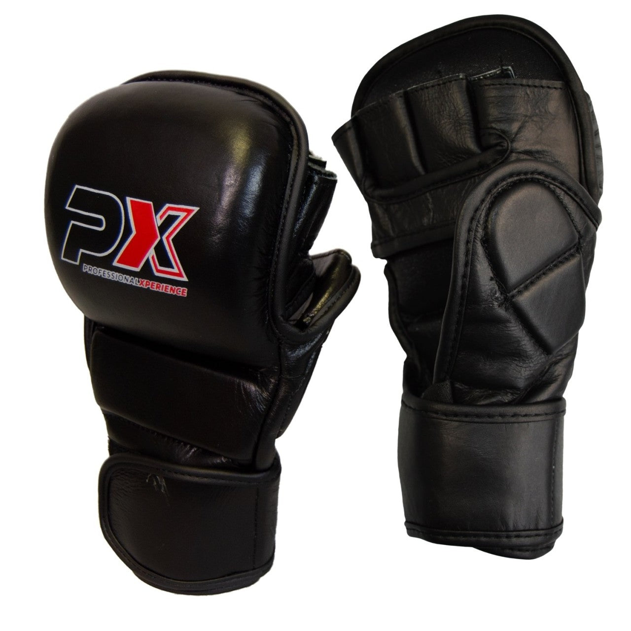 Protège-mains PX MMA en cuir, coupe ergonomique – avec fermeture velcro