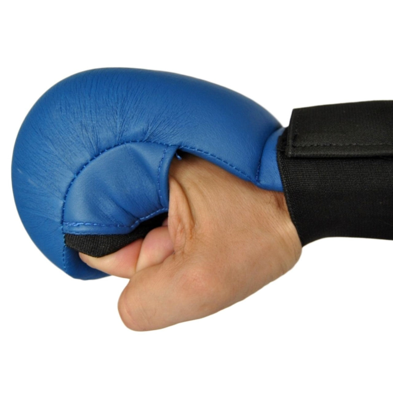 Karate Faustschützer Essential blau - Wettkampfhandschutz Kunstleder