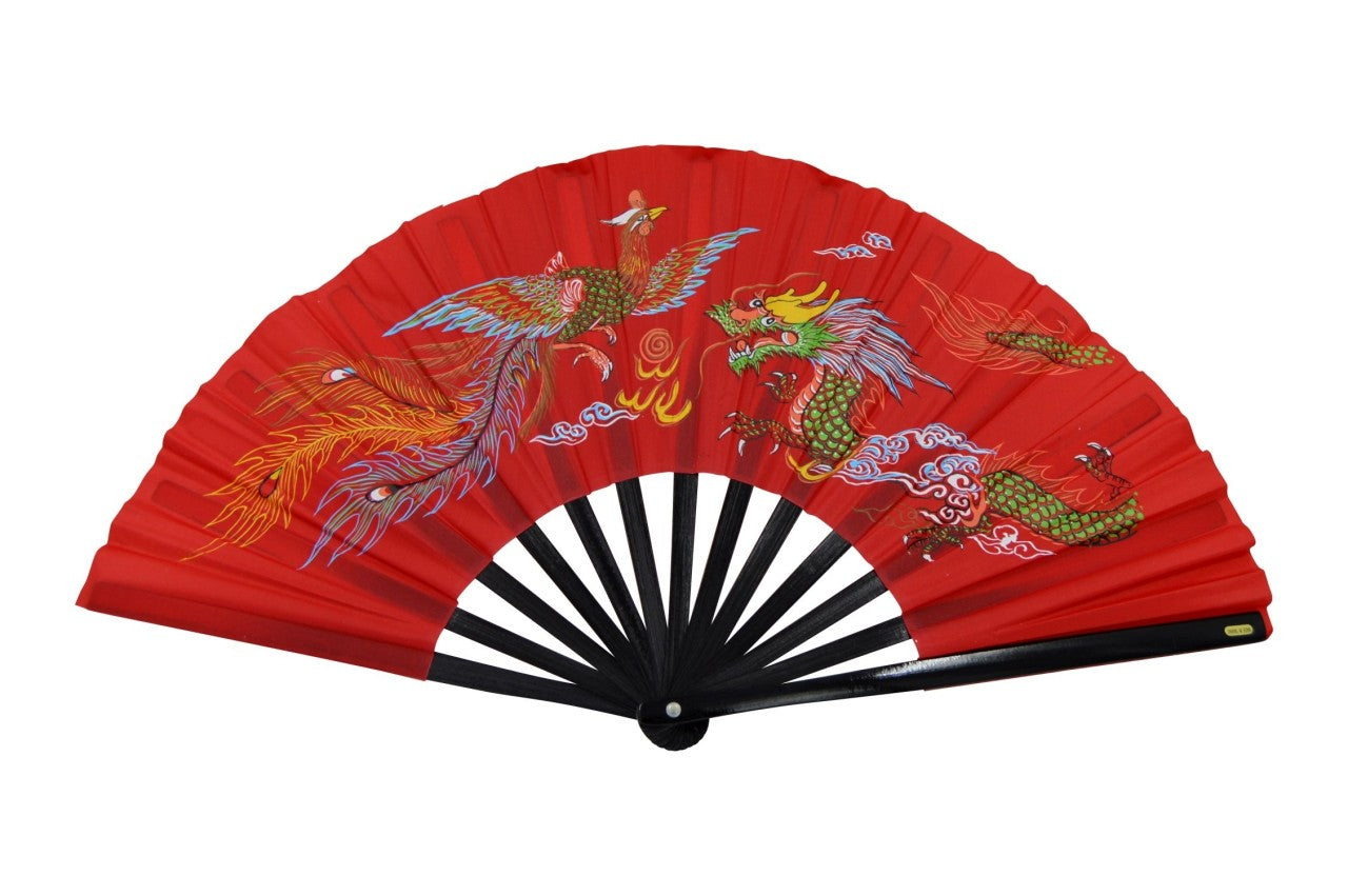 Kung Fu - Éventail Tai Chi bambou rouge