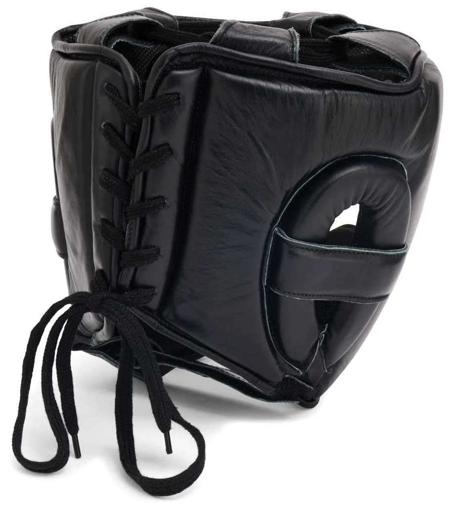 Casque de protection PX LEGACY Pro en cuir véritable noir - Karaté, Taekwondo, Kickboxing - Protections pour arts martiaux