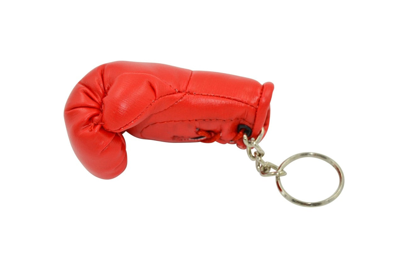 Porte-clés mini gant de boxe rouge – coupe ergonomique, avec fermeture velcro