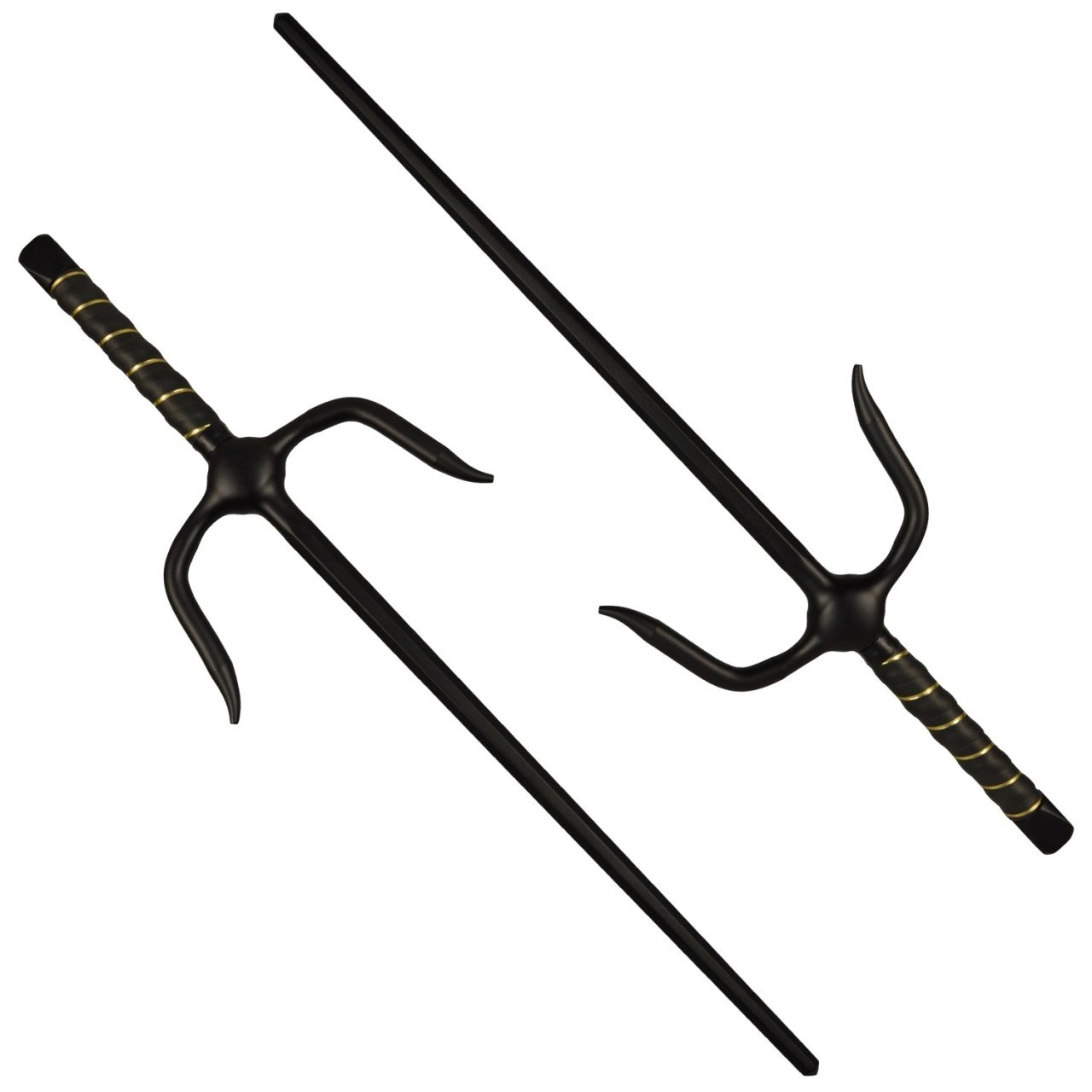 Paire de fourches Sai Octagon noires environ 48,5 cm idéales pour l'entraînement technique conception robuste