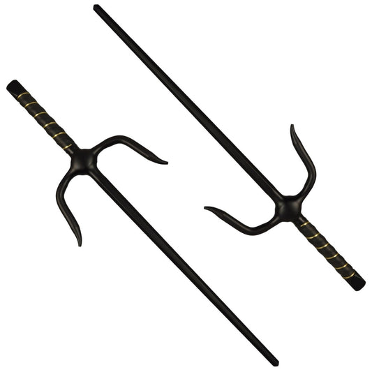 Paire de fourches Sai Octagon noires environ 48,5 cm idéales pour l'entraînement technique conception robuste