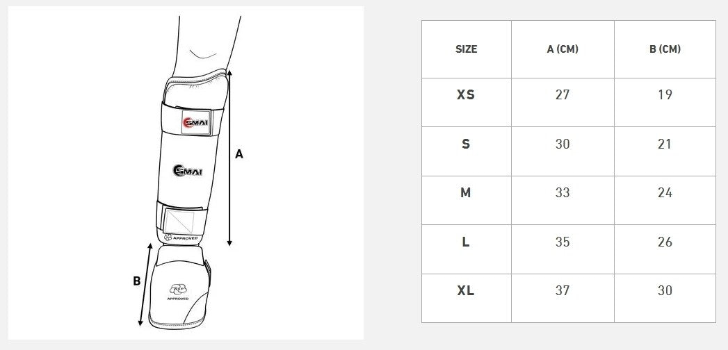 Protège-tibias et cou-de-pied SMAI SPORTSMASTER WKF, bleu - Protections pour karaté, taekwondo, kickboxing - Arts martiaux