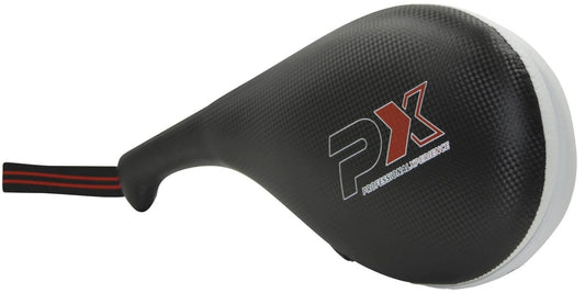 Mitaine double PX Taekwondo en cuir synthétique noir-blanc