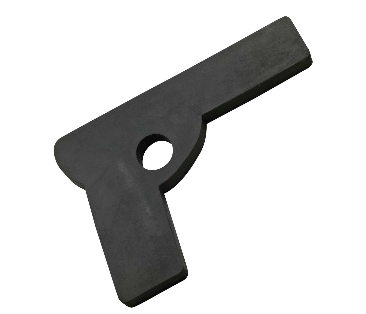 Pistolet en caoutchouc Basic noir 22 cm avec gâchette à trou