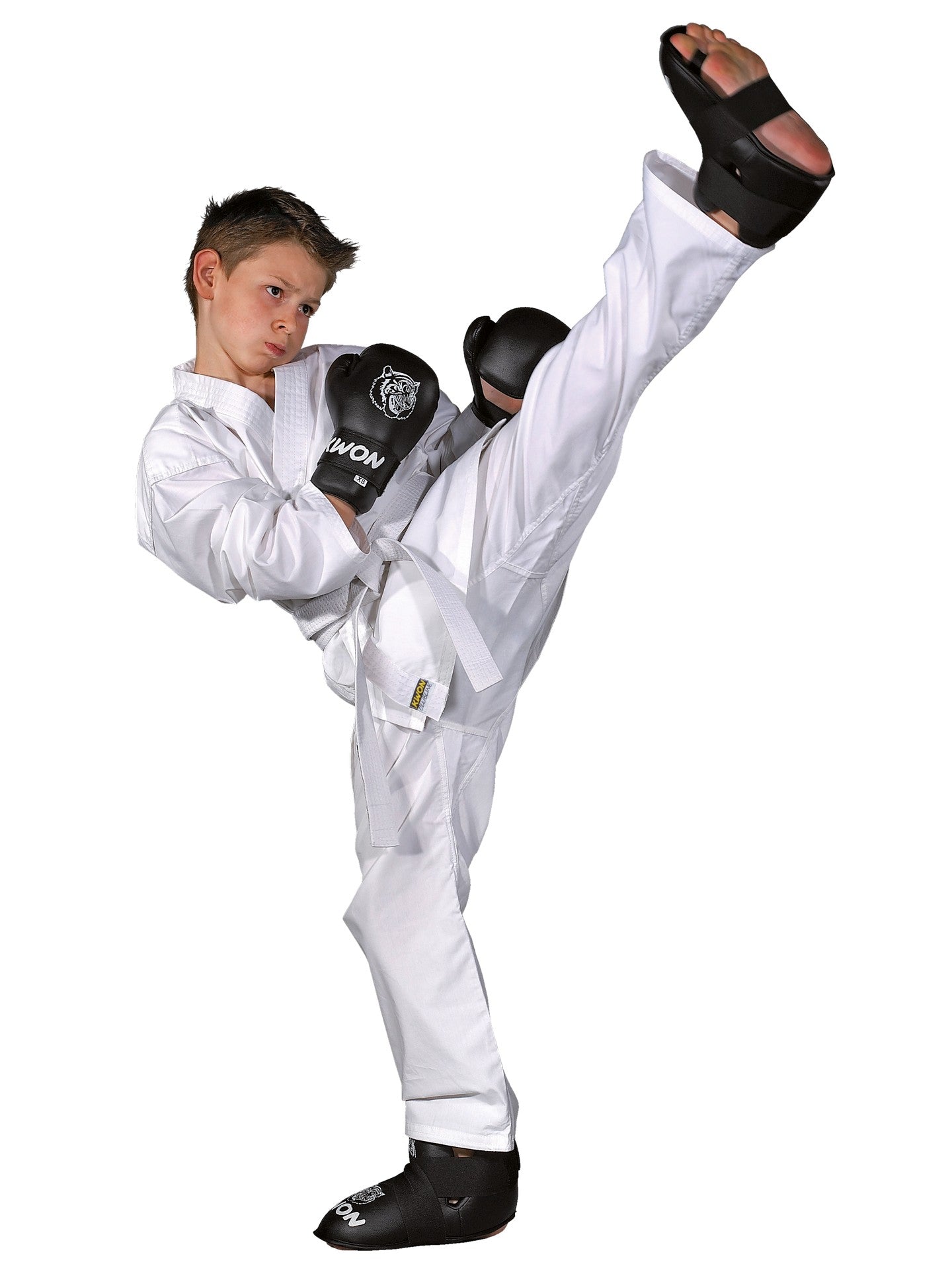 Tenue de karaté Renshu KWON (R) CLUBLINE - blanc 7 oz - Ceinture incluse