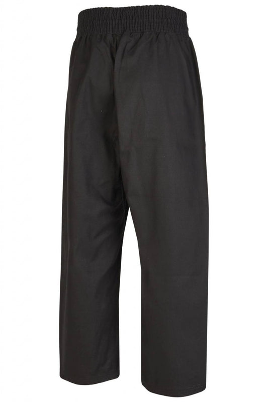 Pantalon de kickboxing PX Basic long - noir avec ceinture élastique - Design souple - Pantalon d'arts martiaux de kickboxing - Taille 100 à 200 cm