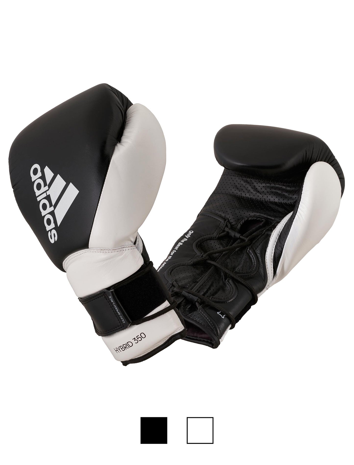 Gants de boxe adidas Hybrid 350 Elite noir et blanc, adiH350TG