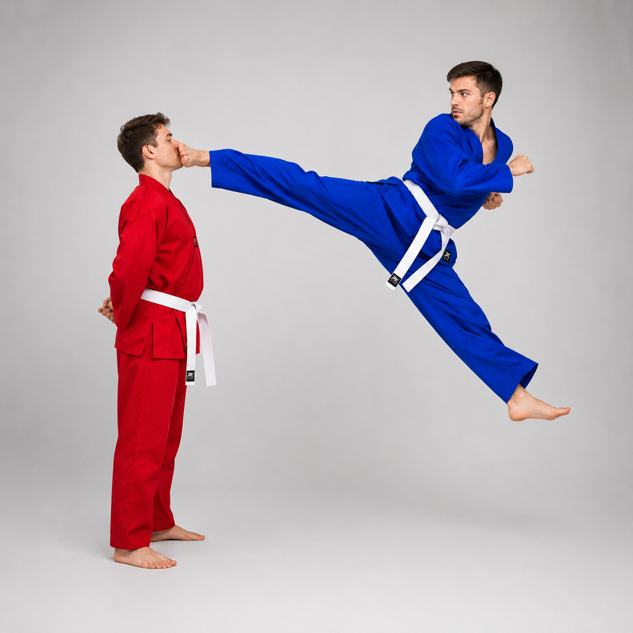 PX Kampfsport Anzug Blau - Color Edition V-Revers 8 oz