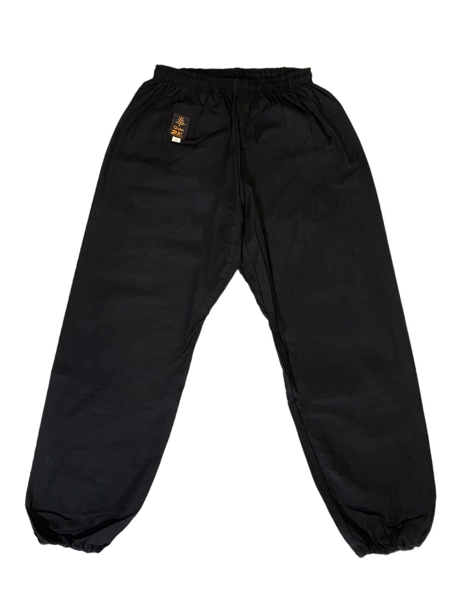 Pantalon PX Kung Fu Quan - noir avec ceinture élastique - Design traditionnel - Pantalon d'arts martiaux Qi Gong Tai Chi - Taille 110 à 200 cm