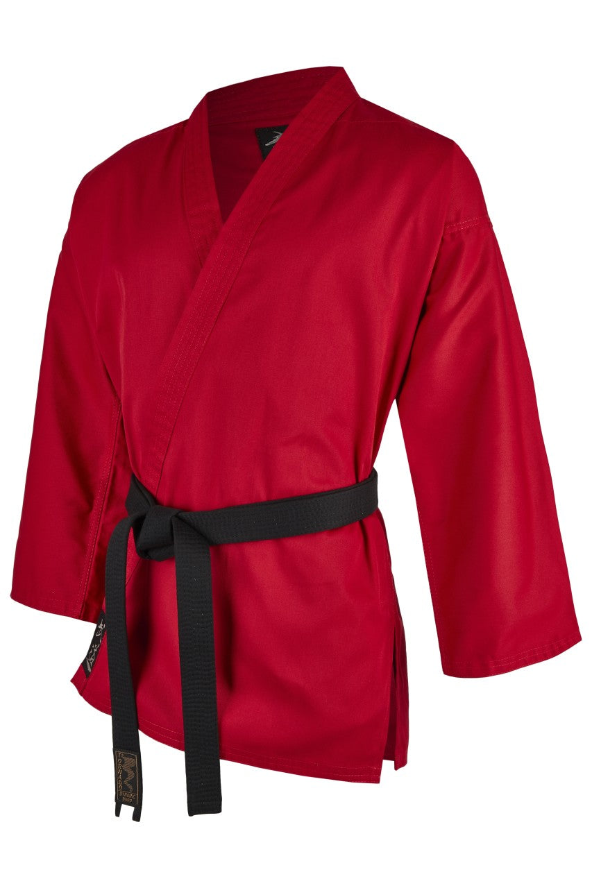 Veste standard d'arts martiaux rouge 227 g - Karaté, taekwondo traditionnel, polyvalent