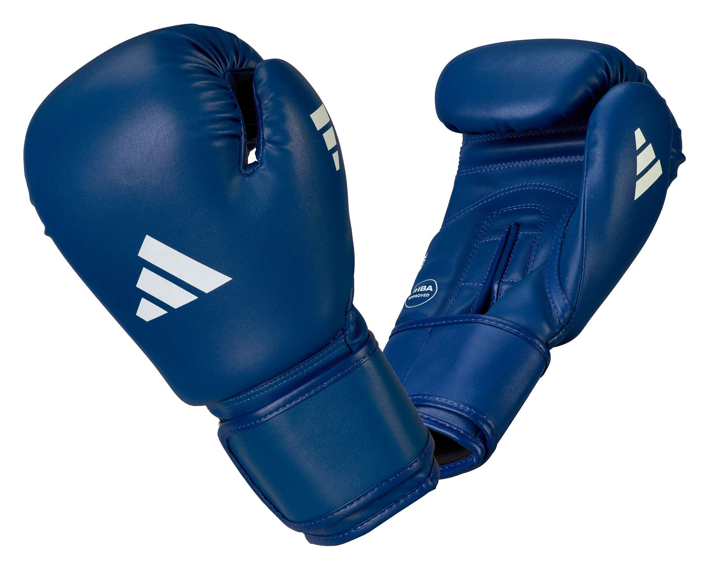 Gants de boxe Adidas IBA en cuir de cactus bleu, adiIBAG1C