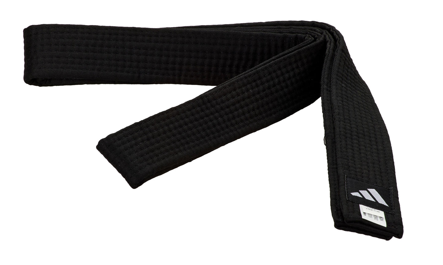 Ceinture de compétition Adidas noire, ceinture de karaté ADITBB02, ceinture de judo, ceinture de taekwondo