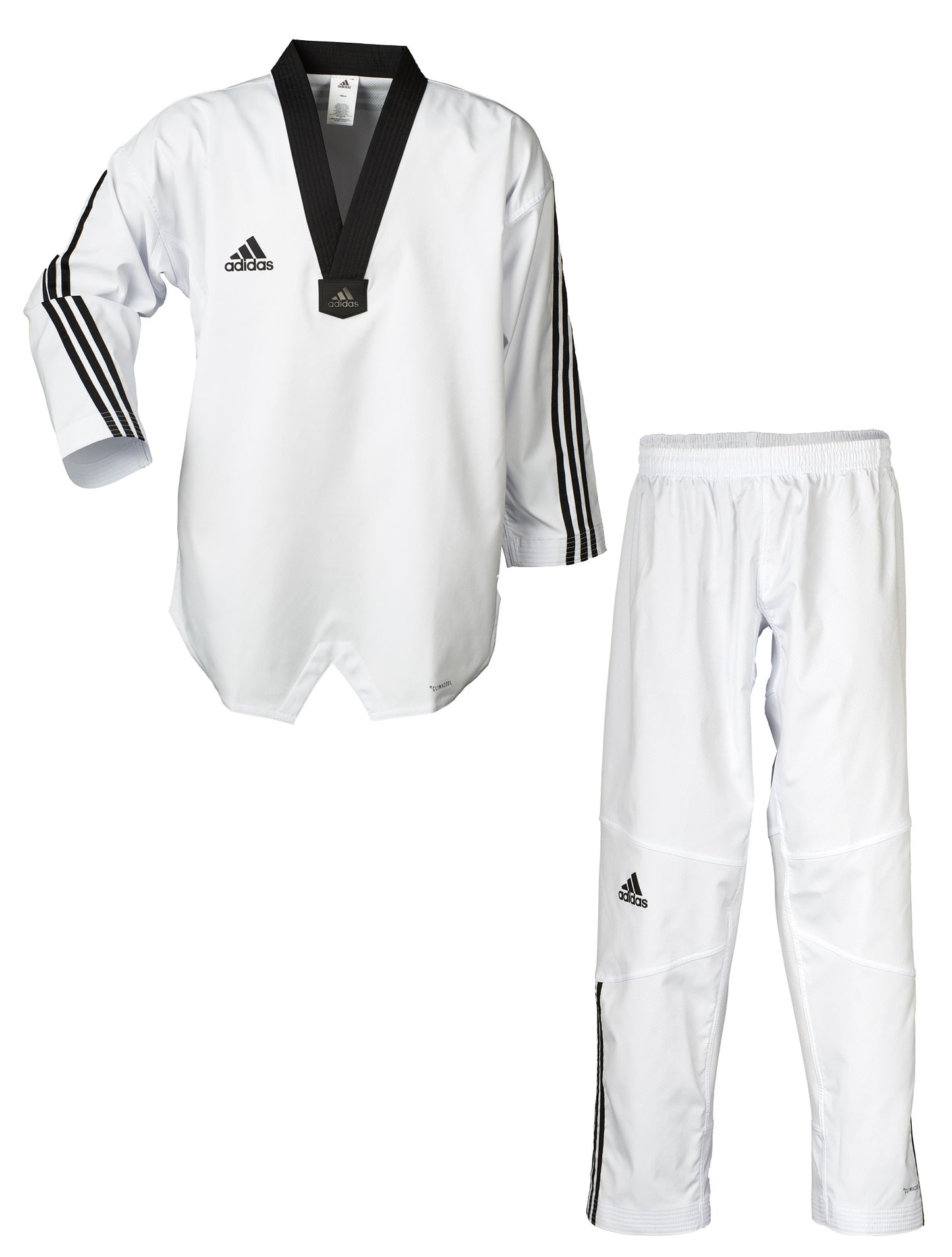 Uniforme de Taekwondo adidas ADI FLEX avec rayures ADITFL02 Dobok Veste à enfiler à col en V