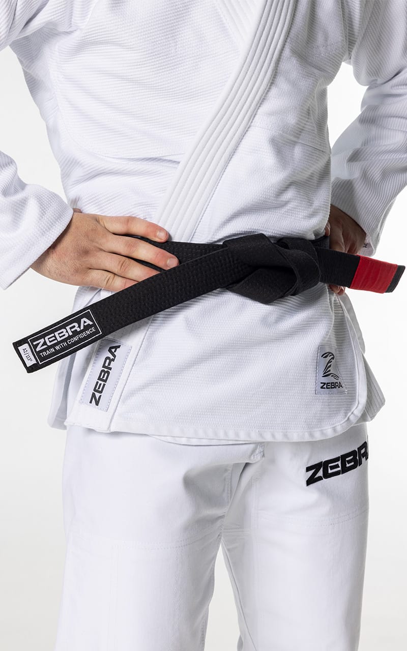 Combinaison ZEBRA BJJ Guerreiro blanche - Kimono de Jiu-Jitsu Brésilien 350 g