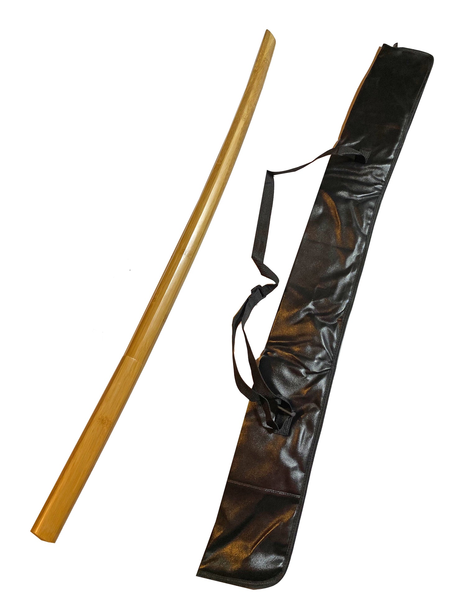 SET Bokken Bambou avec housse d'arme - 102 cm avec Tsuba - Sabre d'entraînement japonais léger