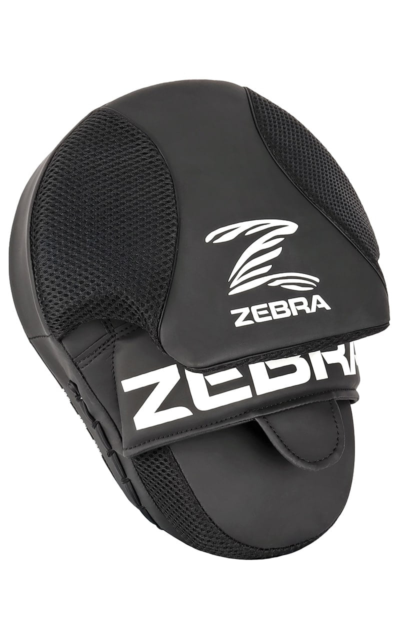 Coussinets de main ZEBRA courbés noirs - grip boule, mesh, très bon amorti (paire)