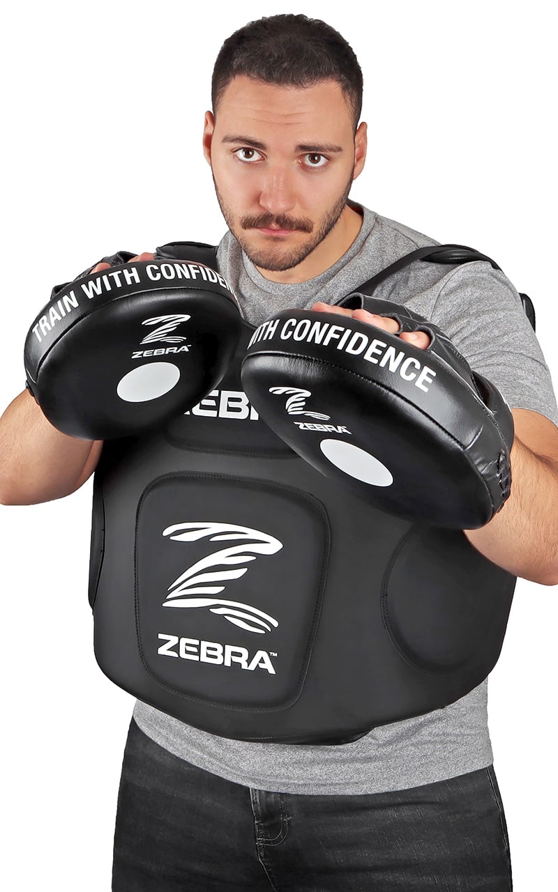 Gants d'entraînement ZEBRA Hand Pads Pro - cuir véritable robuste (paire)