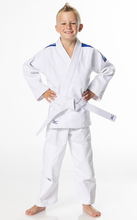 Combinaison de judo enfant MIZUNO KODOMO Plus blanche - coton 350 g - Ensemble judo Gi Veste de judo, pantalon de judo, ceinture de judo