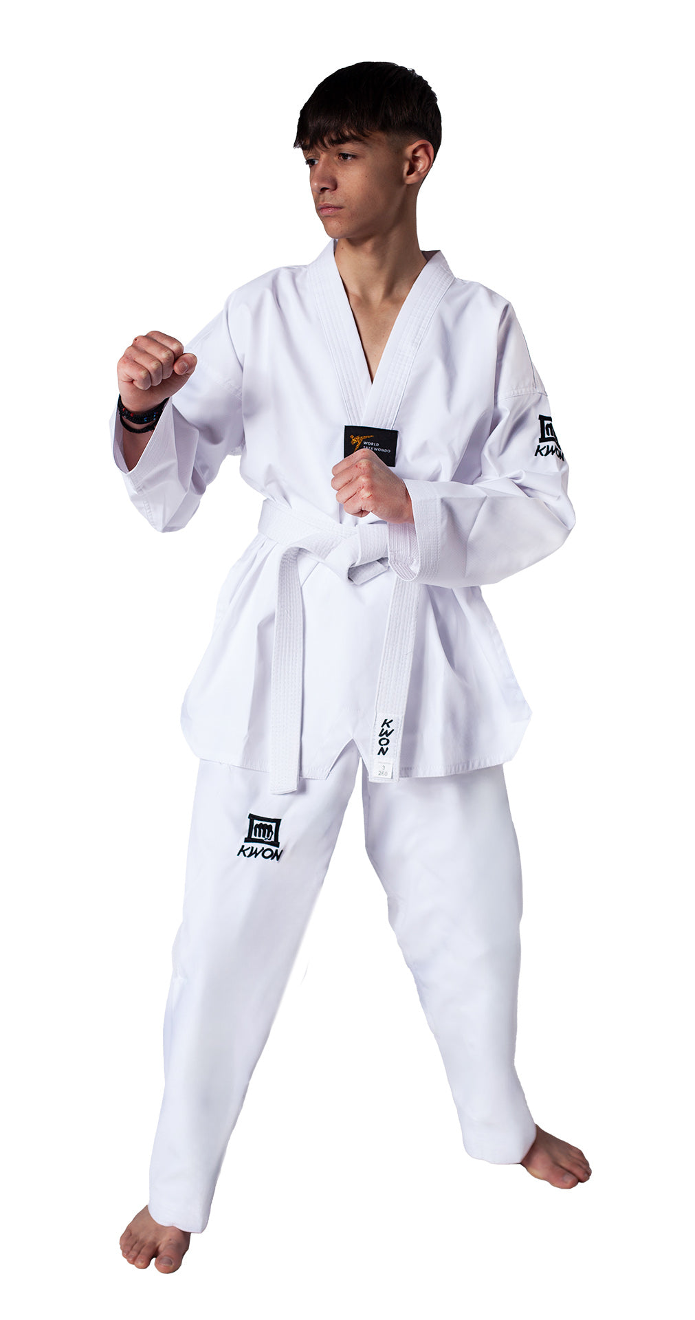Uniforme de Taekwondo KWON (R) Premiere Plus avec revers blanc