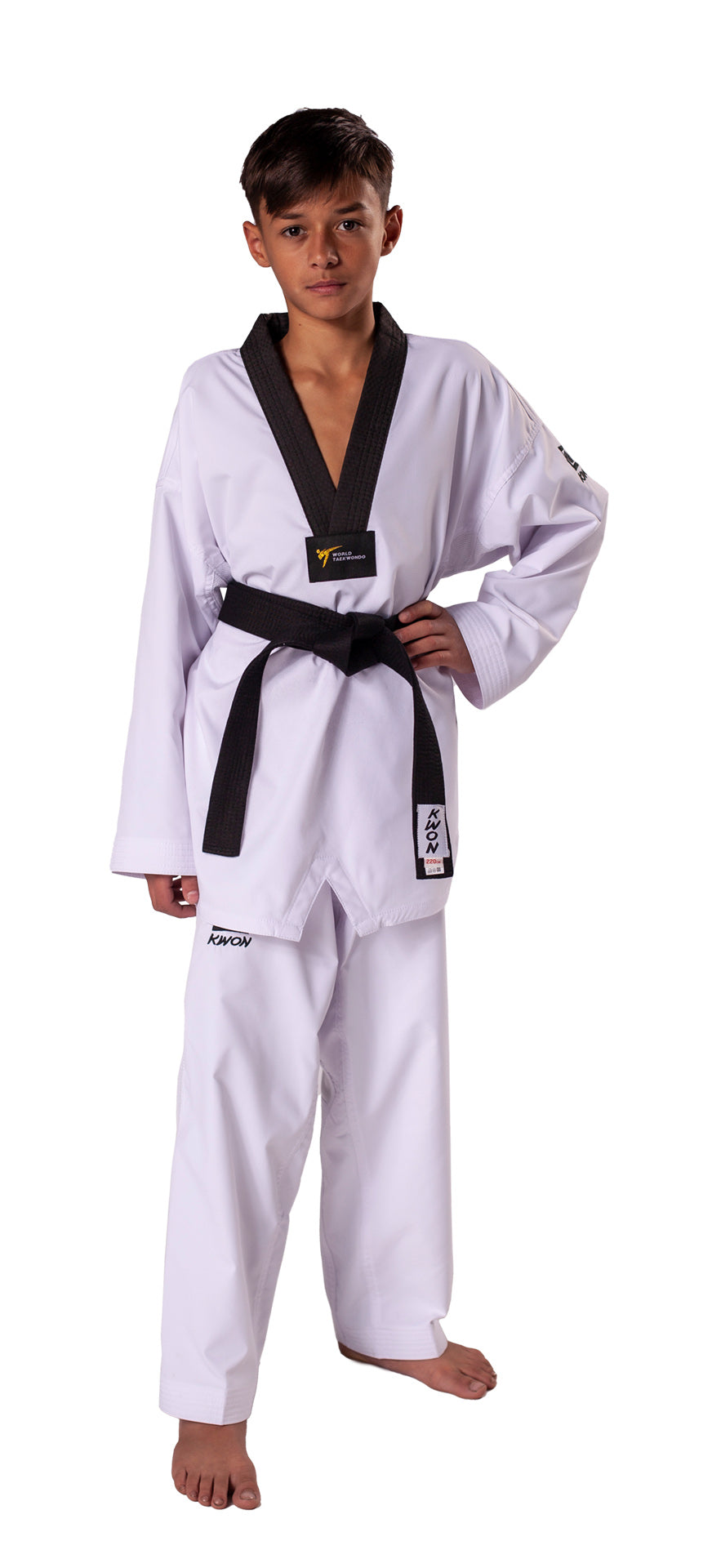 Uniforme de Taekwondo KWON (R) Premiere Plus avec revers noir