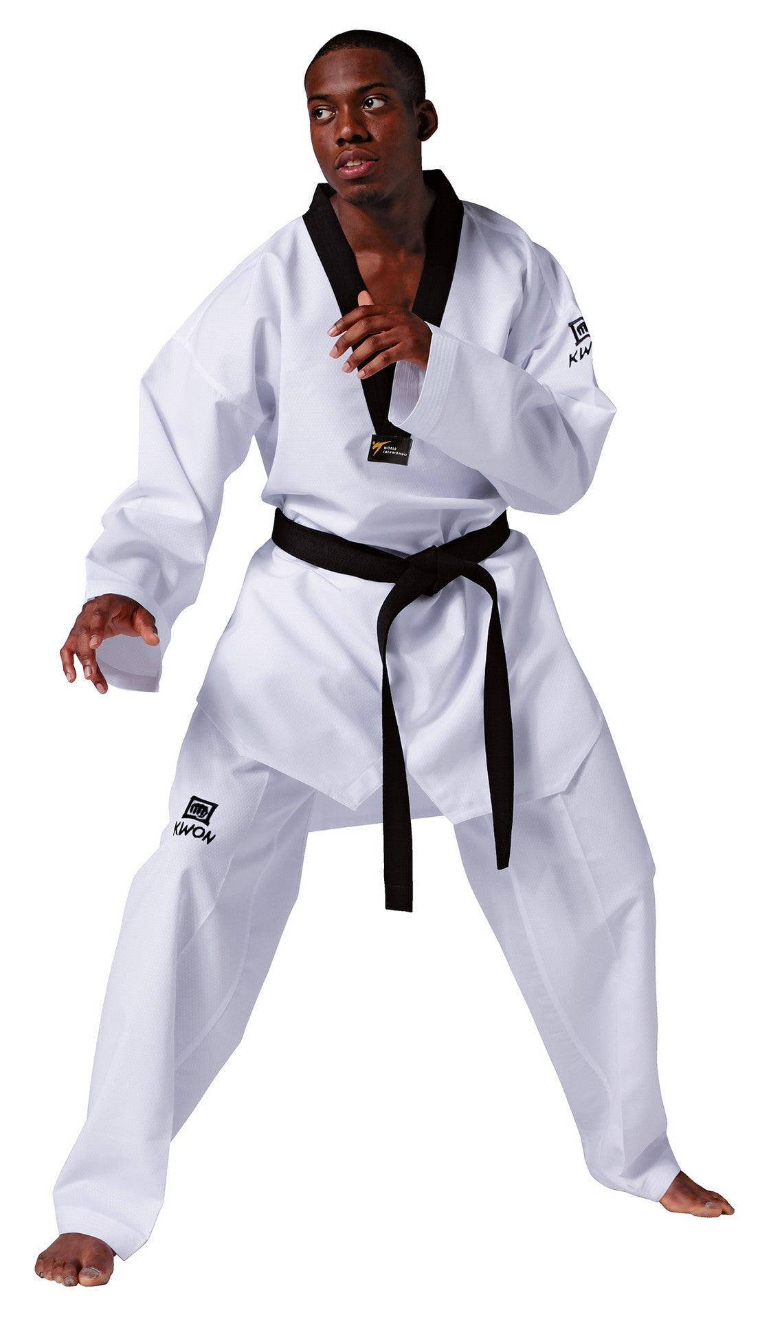 Uniforme de Taekwondo KWON (R) Revolution à revers noir