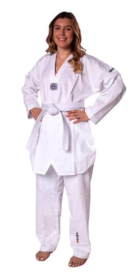 Uniforme de Taekwondo KWON (R) Hadan Plus revers blanc