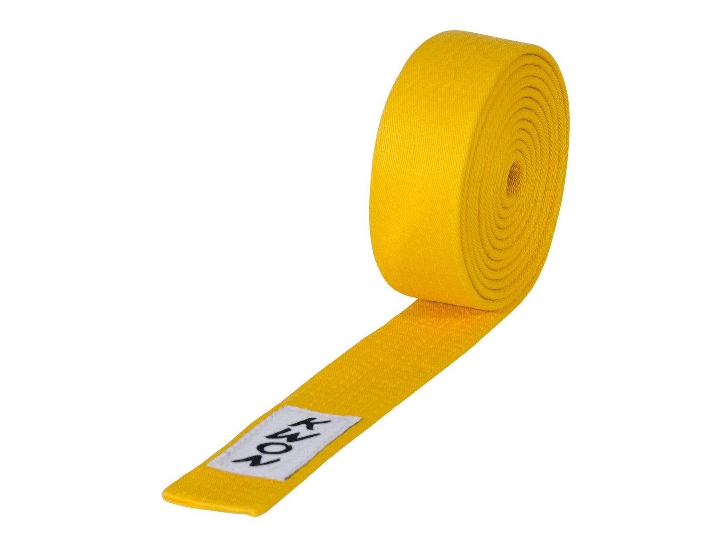 Ceinture Budo KWON (R) jaune, 4 cm de large, différentes longueurs, coton résistant, Karaté Taekwondo Judo Ninjutsu
