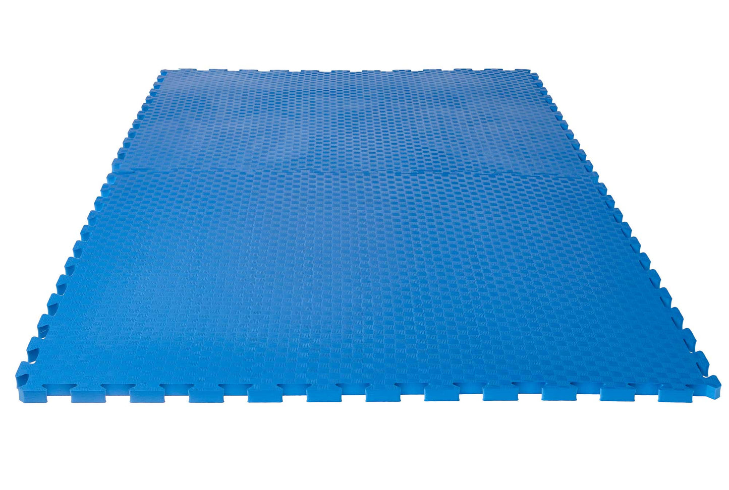 Tapis d'arts martiaux puzzle mat Pro Checker 2 cm bleu