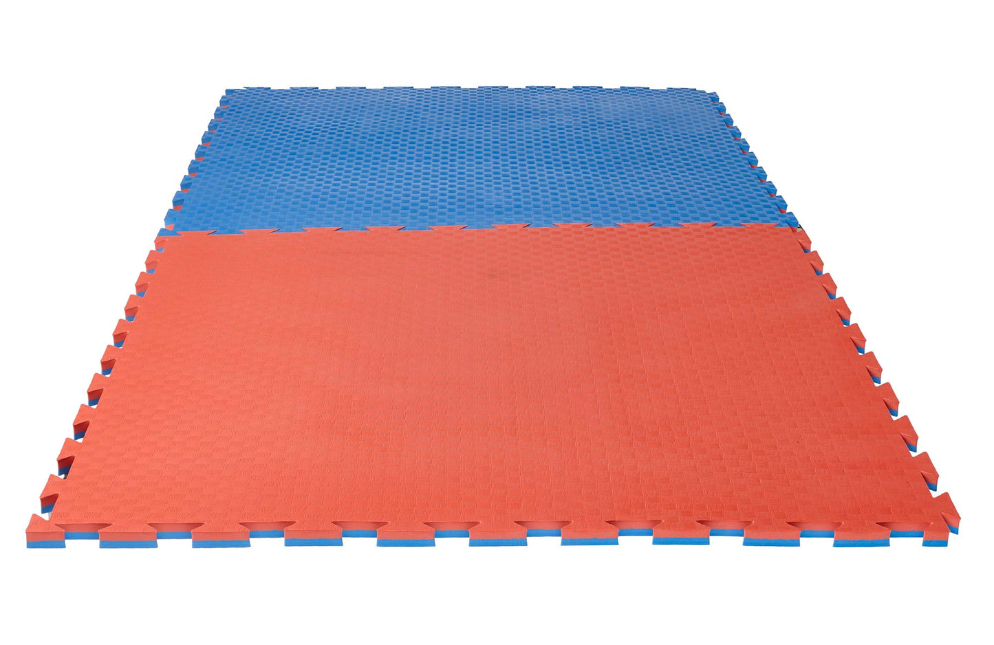 Tapis d'arts martiaux tapis puzzle Pro Checker 2 cm tapis réversible rouge/bleu
