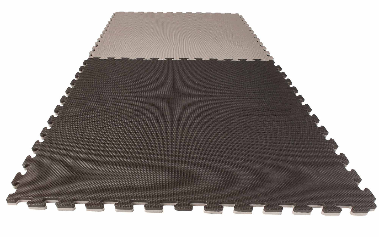 Tapis d'arts martiaux Puzzle mat Econo 2 cm Crosstexture tapis réversible noir/gris