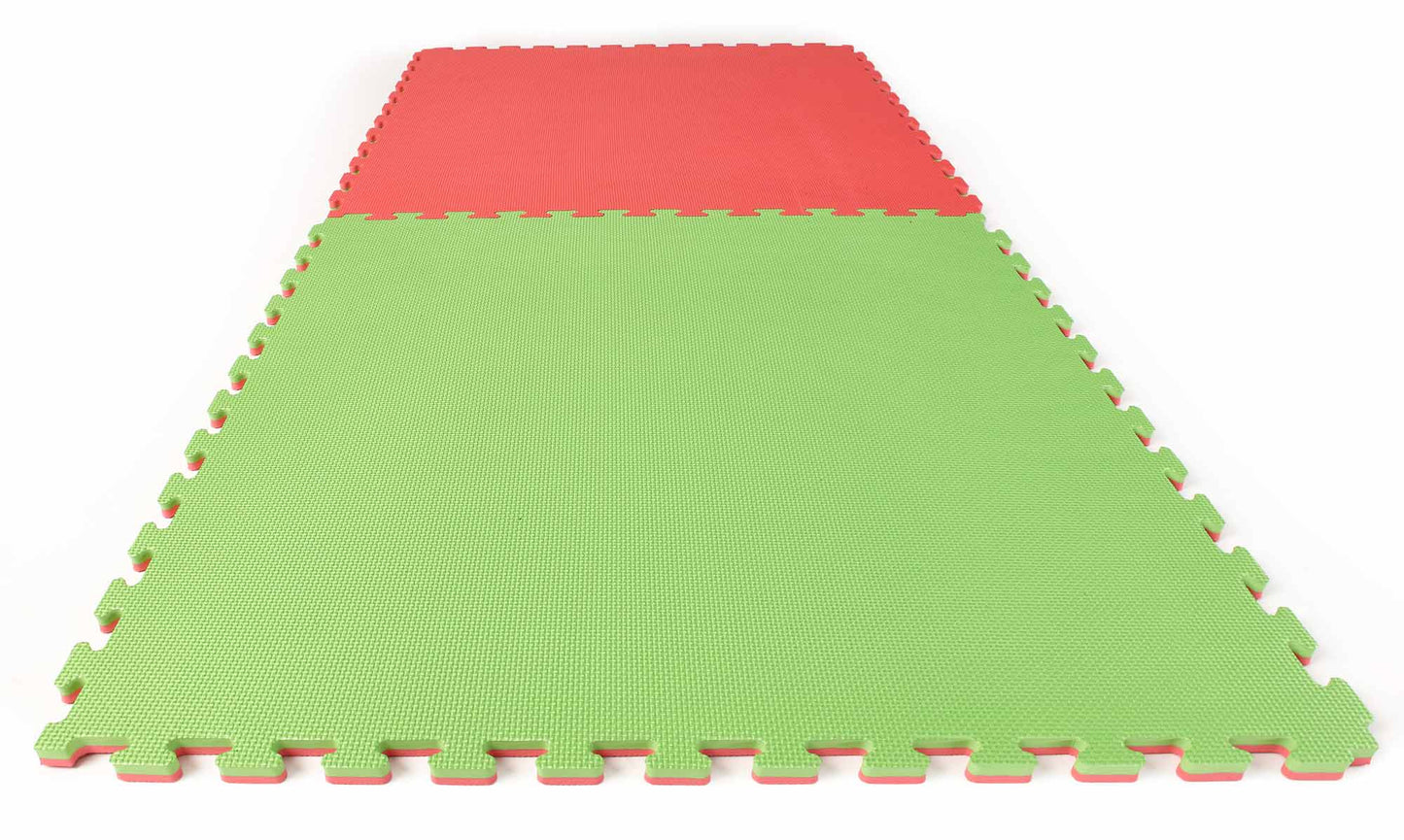 Tapis d'arts martiaux Tapis puzzle Econo 2 cm Tapis réversible Crosstexture rouge/vert