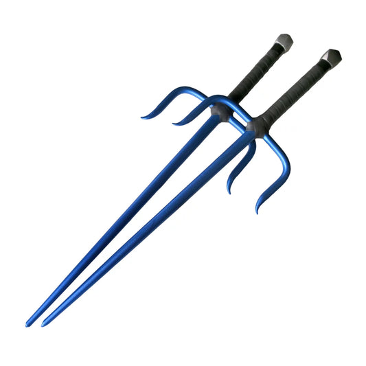 Sai Gabebln (paire) aluminium bleu métallisé 49 cm