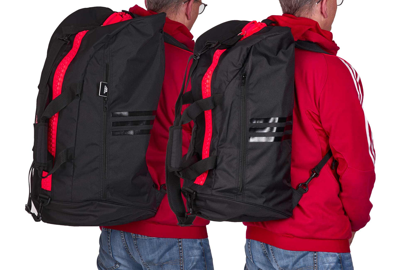 Sac de sport 2 en 1 Adidas Kickboxing Bag, taille M - L, noir et blanc, sac de transport à dos adiACC051KB