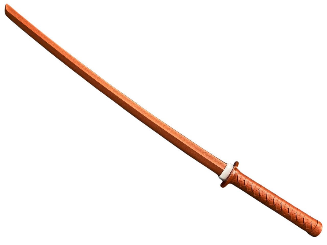 TEKKA BUDO Junior Bokken - TPR-Kunststoff braun - 82,5 cm inkl. Tsuba - 420g schwer - Stabiles Material
