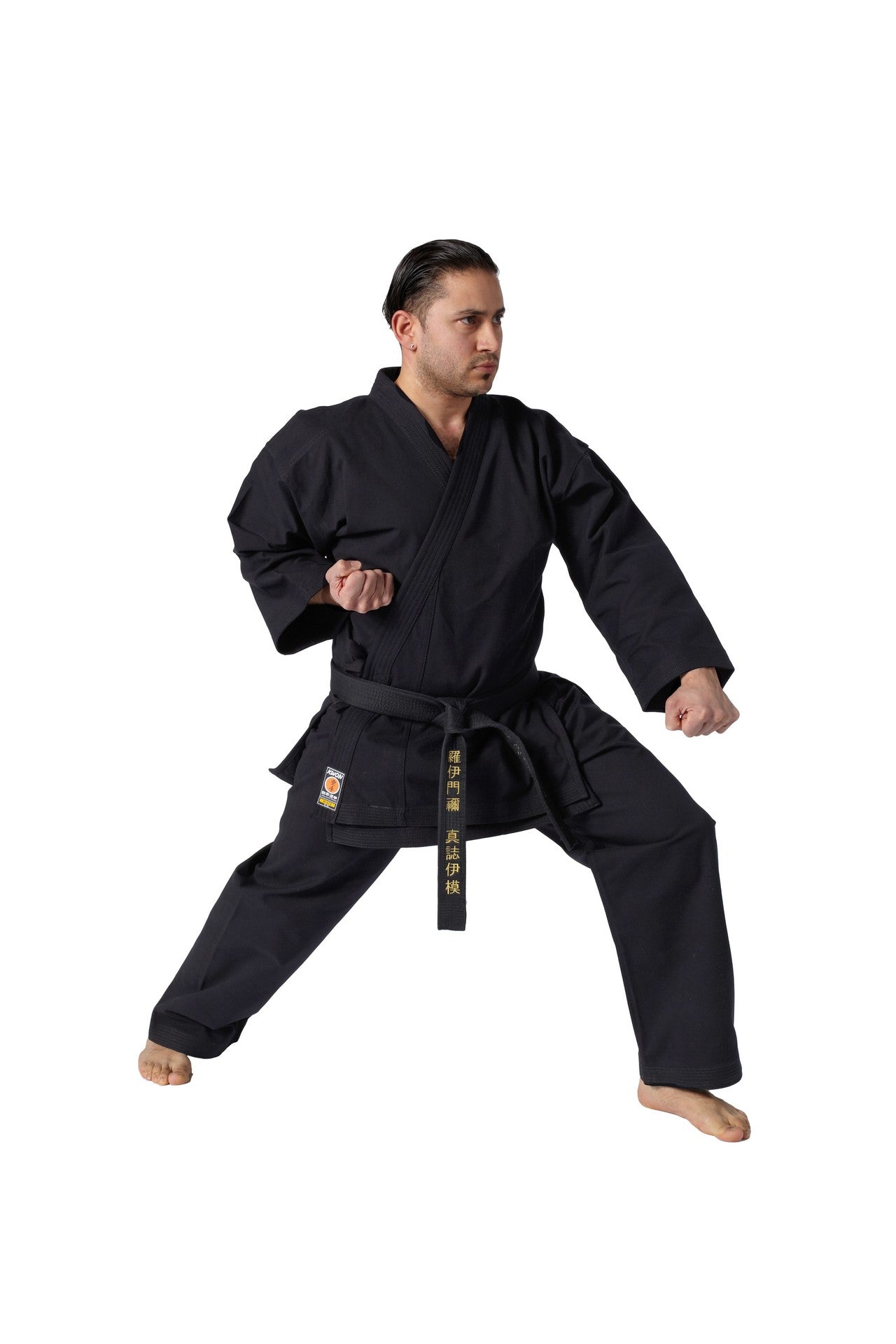 KWON (R) Karateanzug Traditional BLACK - 12 oz, schwarz - Karate Gi