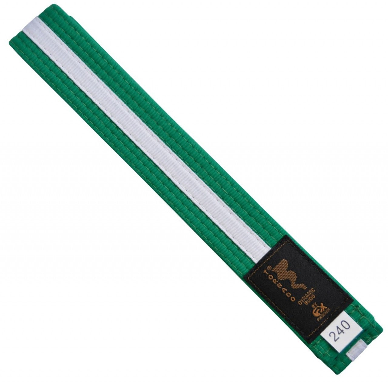 Ceinture Budo verte-blanche