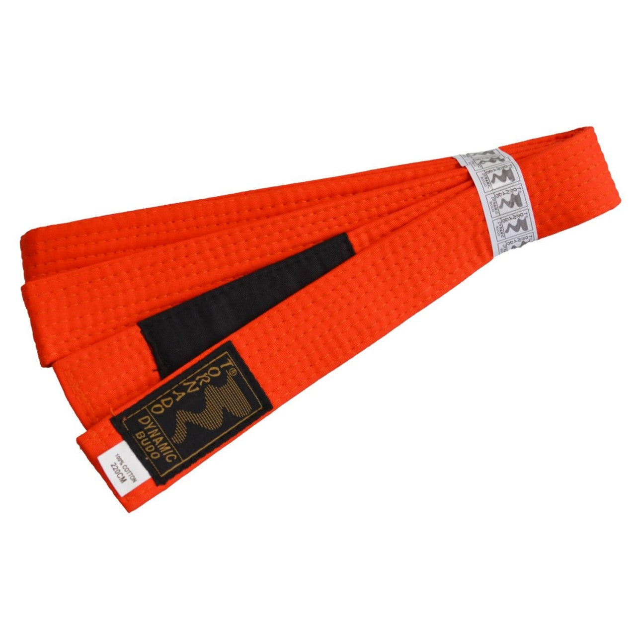 Ceinture de jiu-jitsu brésilien BJJ pour enfants orange avec barre