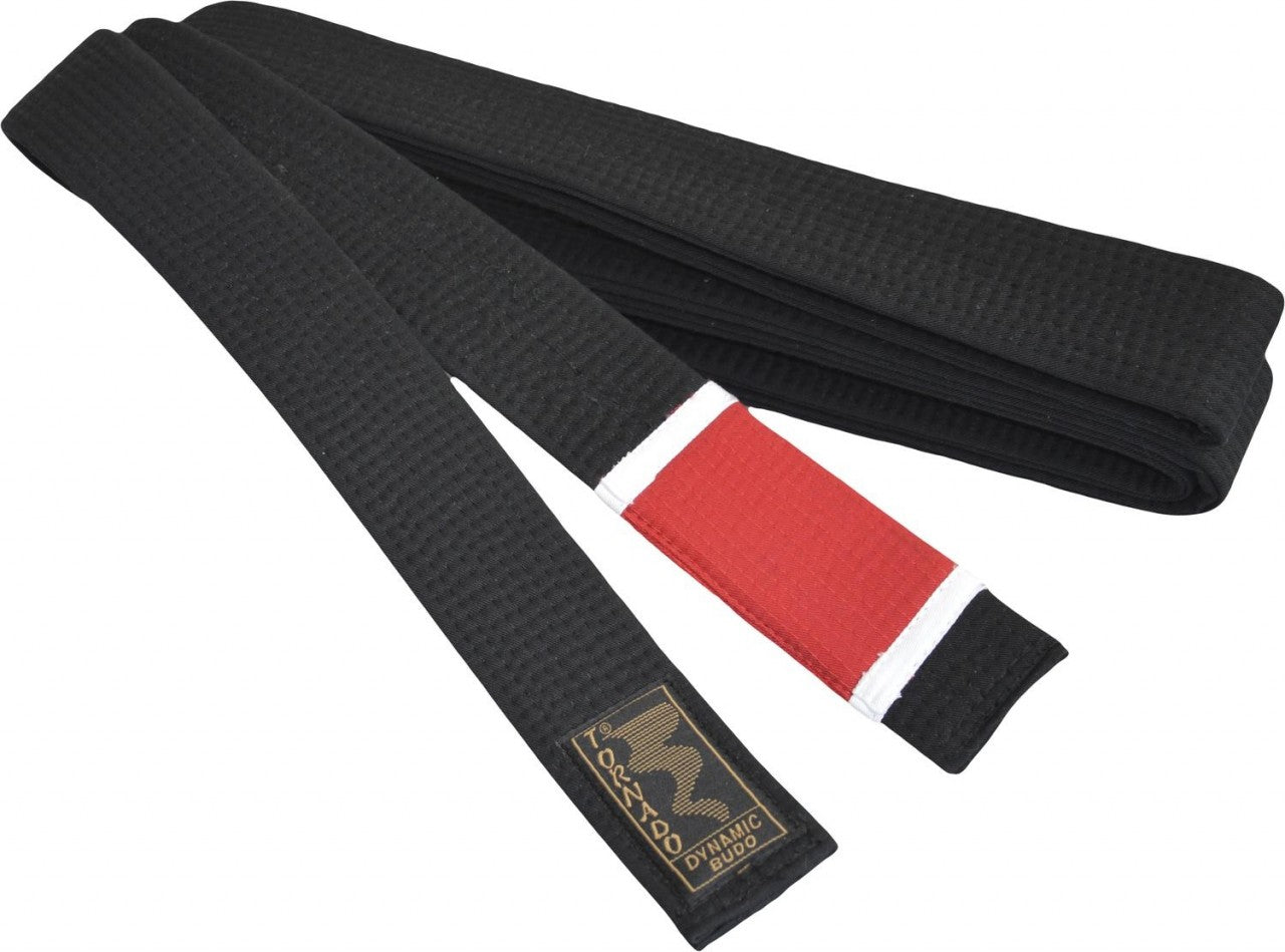 Ceinture de JJB noire, barre rouge