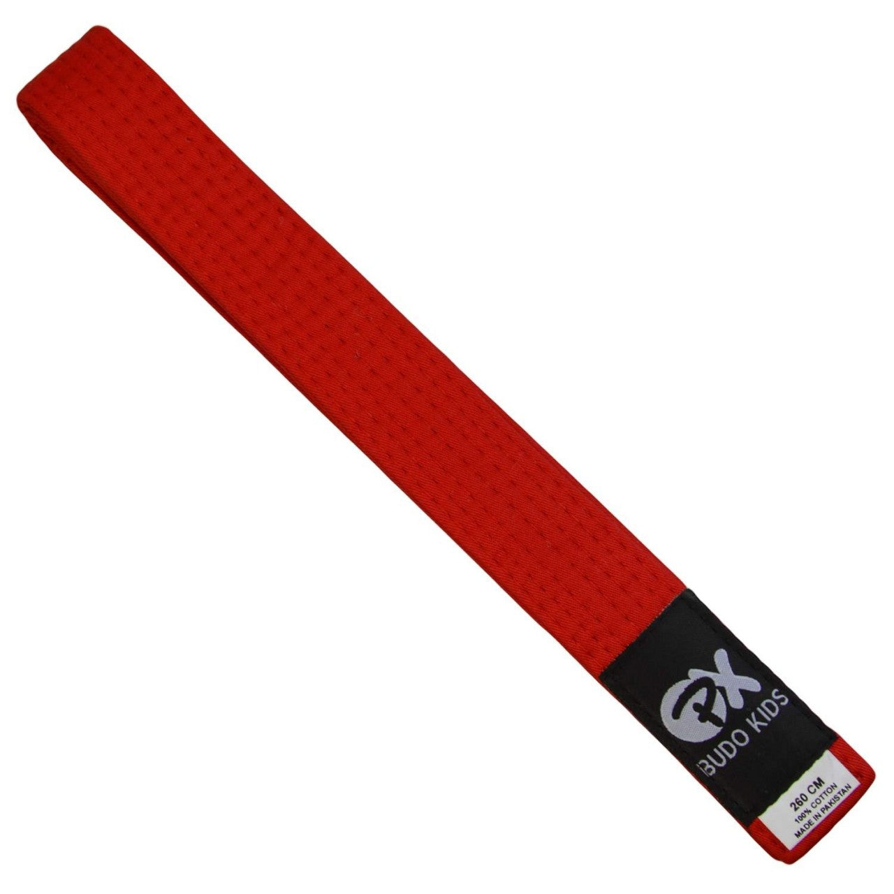 Ceinture Budo pour enfant SOFT - facile à nouer, coton doux - extra fine 3,5 cm de large, rouge