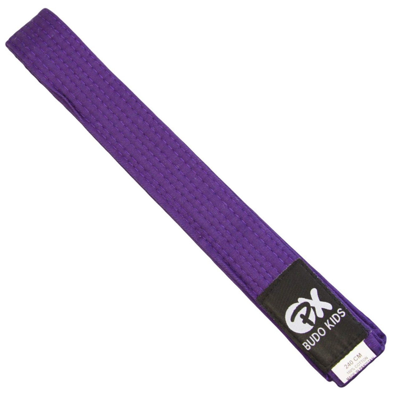 Ceinture Budo pour enfant SOFT - facile à nouer, coton doux - extra fine 3,5 cm de largeur, violet