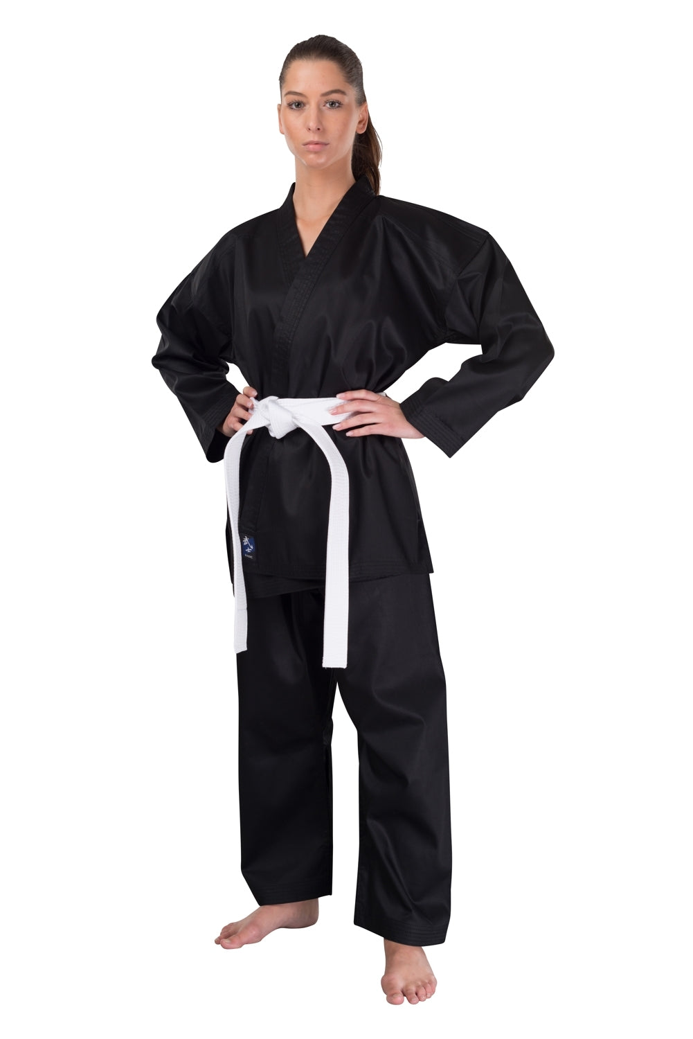 Tenue de karaté PX CHALLENGE noir - Kimono léger 7,5 oz - Tenue débutant
