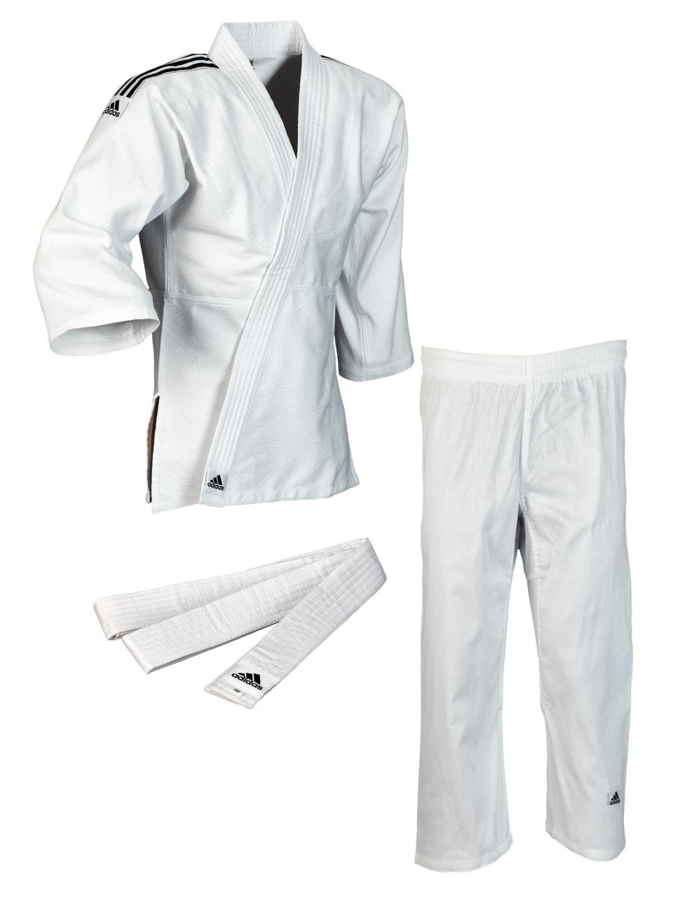 Tenue de judo ADIDAS « Club » blanche - bandes épaules noires