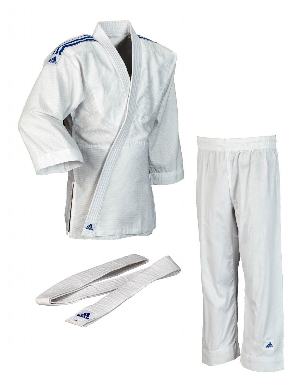 Tenue de judo ADIDAS « Club » blanche - bandes épaules bleues