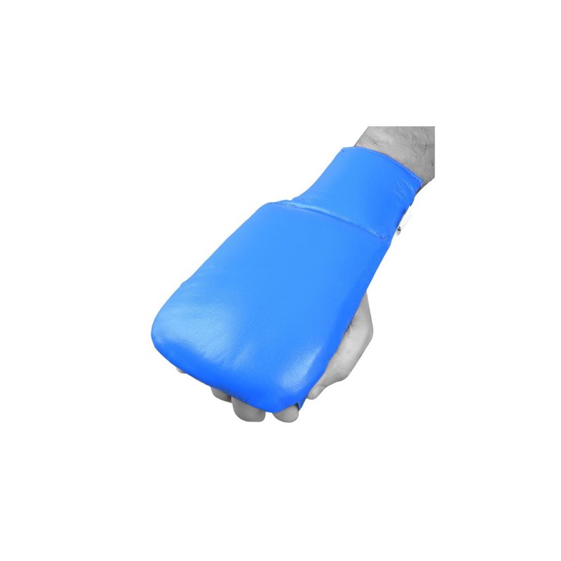 Mitaines de karaté bleues en cuir